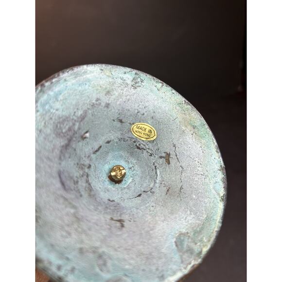 Vintage Brass Music Notes Candlestick Holder - Patina Finish -10 Inch’s -rare - Picture 5 of 6